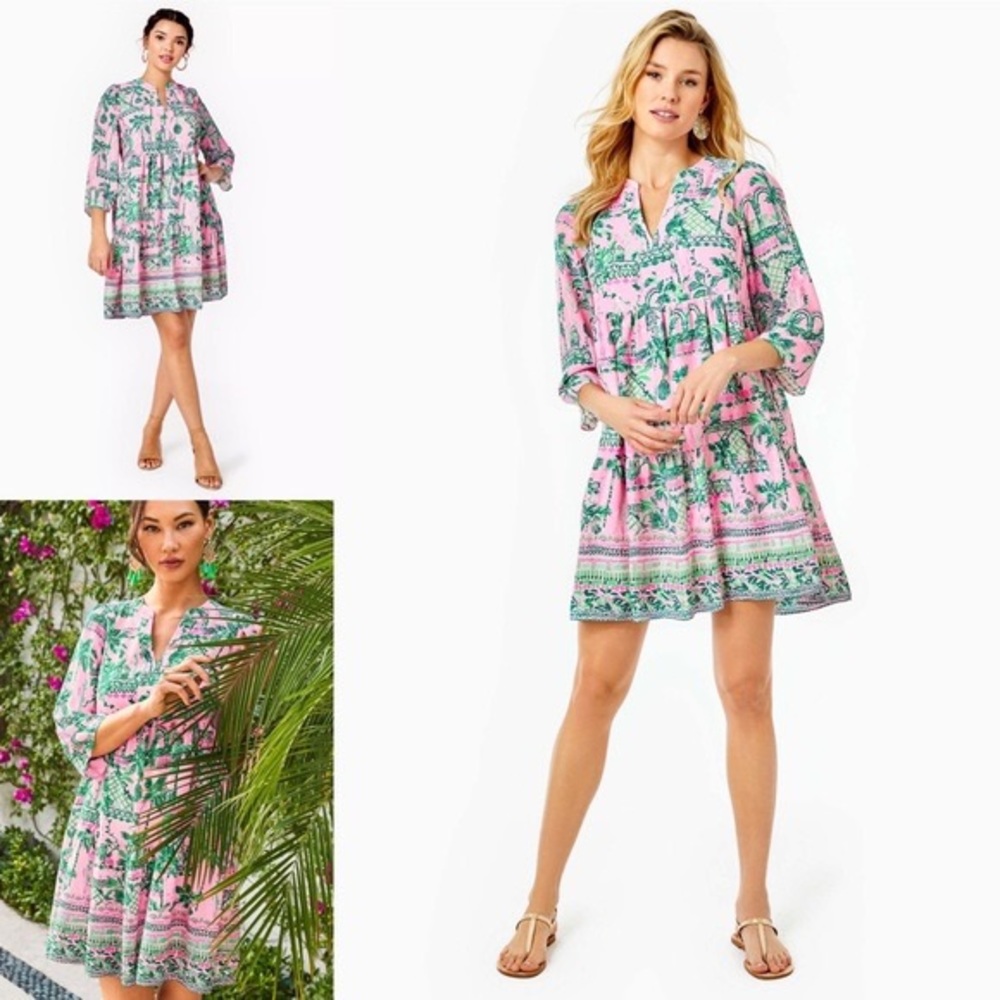 NWT Lilly Pulitzer Martine Lileeze Dress Mandevilla Baby Always Worth It XXS